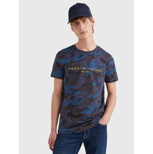Tommy Hilfiger pánské modré tričko - XXL (0GY)